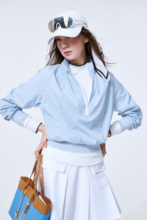 밴드넥 하프 집업 Band Neck Half-Zip up