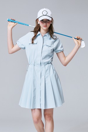 Signature Pleats Dress 시그니처 플리츠 원피스_BLUE-a
