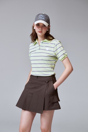 UV CUT Cool Breeze Stripe Tee 스트라이프 프린트 티_GREEN-a