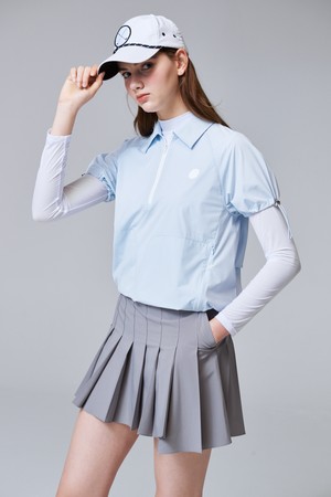 Cool Breeze Woven Zip Polo 우븐 카라 티_BLUE-a