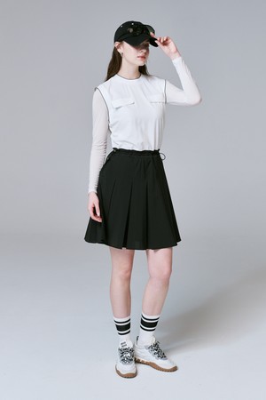 Punching Pleated Dress 펀칭 플리츠 원피스_BLACK-a