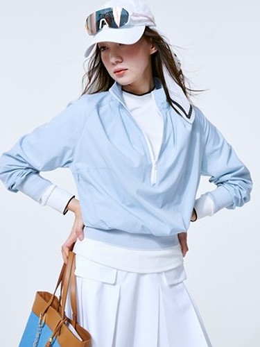 [Re-order] 밴드넥 하프 집업 Band Neck Half-Zip up WH SB-a