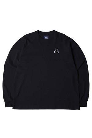 BIO WASHED CUTTING LONG SLEEVE (NAVY)