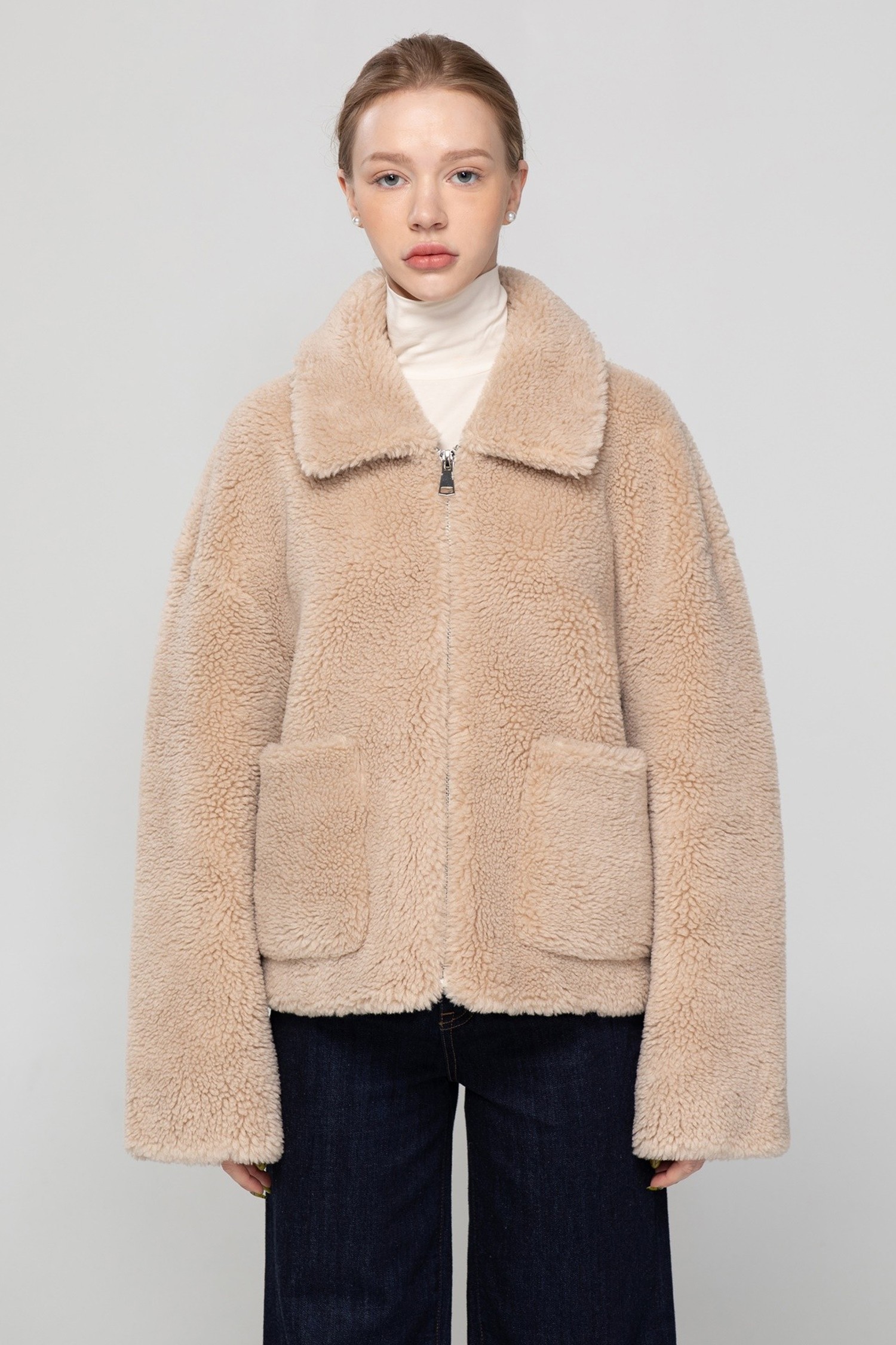 【JMark NewYork】Lambswool oversized out-pocket jacket Lambswool oversized out-pocket jacket_JMARK New York - 코오롱몰
