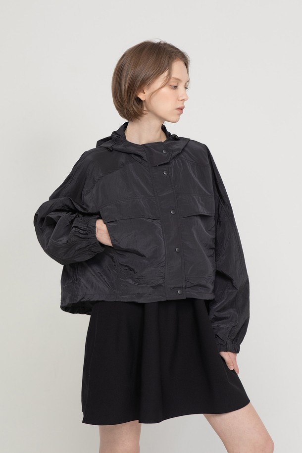 JMARK New York - 점퍼 - Hooded string outer - Black