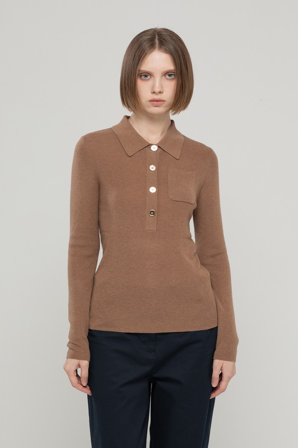 JMARK New York - 스웨터 - Button collar knitwear - Beige