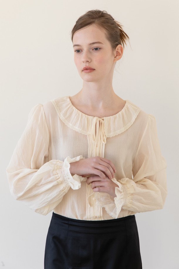 JMARK New York - 셔츠 / 블라우스 - Chiffon blouse - Cream