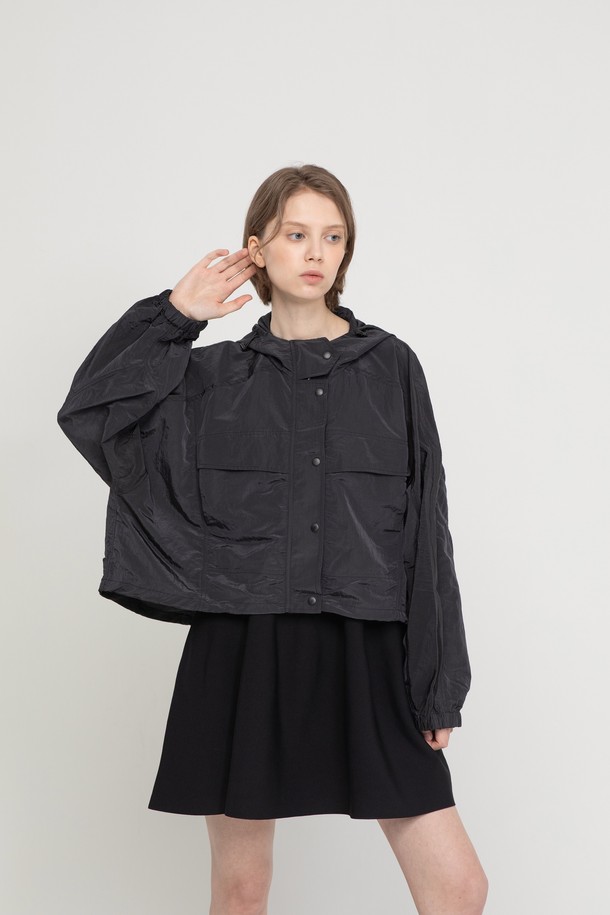 JMARK New York - 점퍼 - Hooded string outer - Black