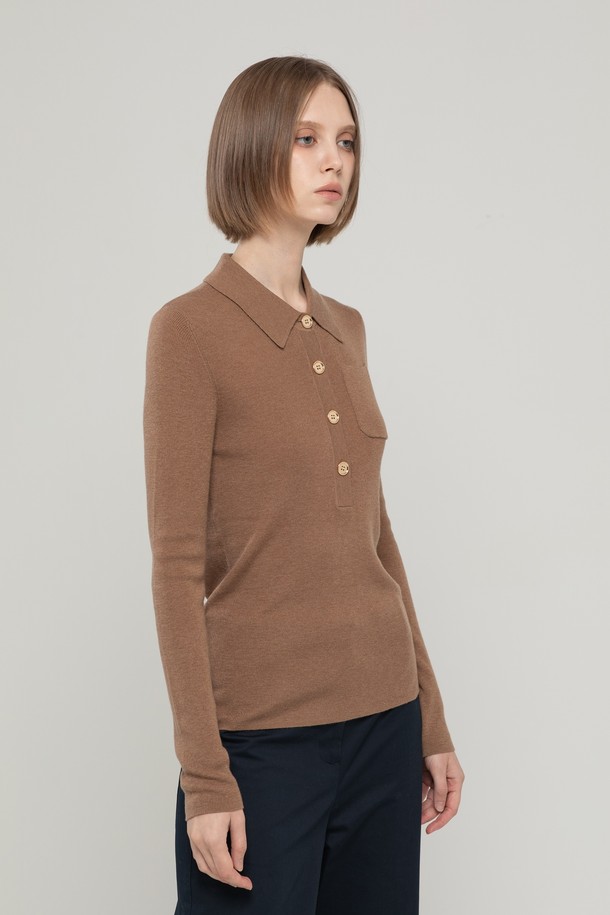 JMARK New York - 스웨터 - Button collar knitwear - Beige