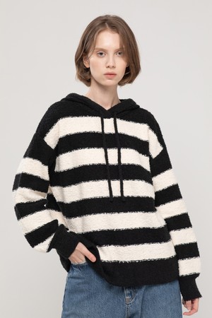 Stripe hoodie knitwear