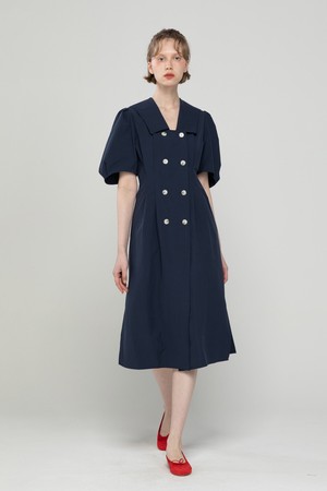 Double-button dress - Navy
