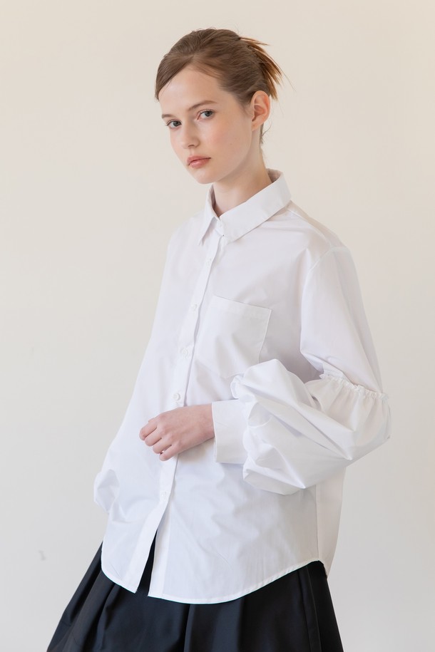 JMARK New York - 셔츠 - Balloon sleeve shirt  - White