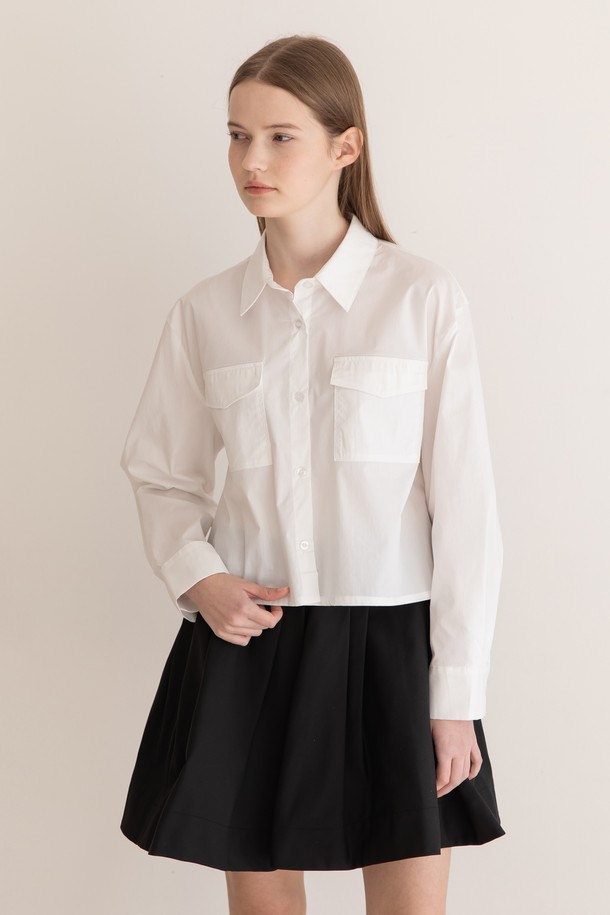 JMARK New York - 셔츠 - Standard crop shirt - White