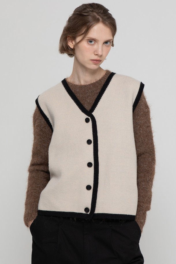 JMARK New York - 베스트 - Knitwear vest - Ivory