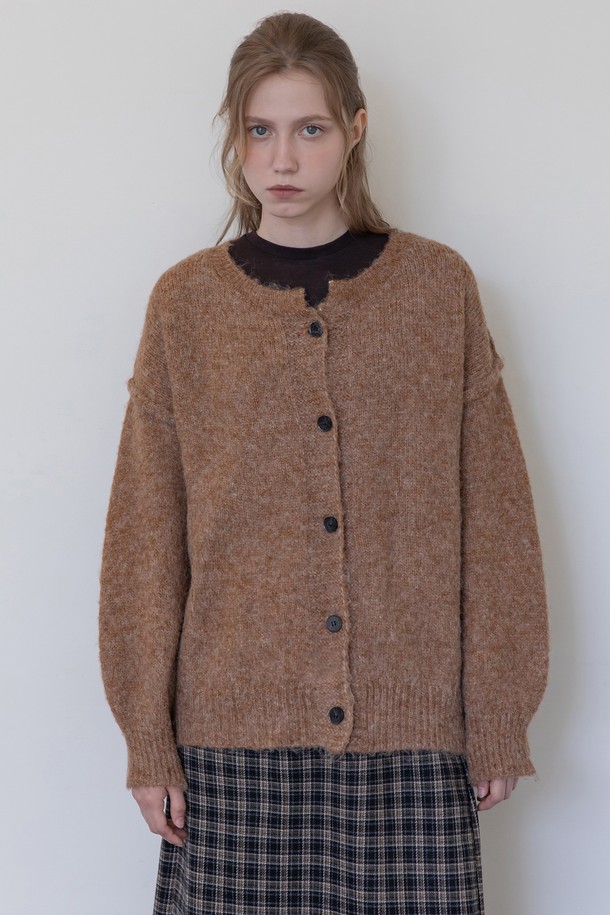 JMARK New York - 가디건 - Boucle overfit cardian - Camel