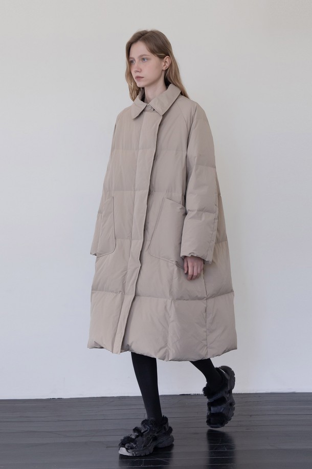 JMARK New York - 점퍼 - Oversized duck down long padding - Beige