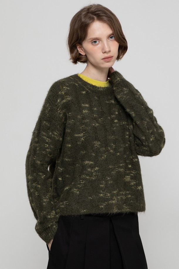 JMARK New York - 스웨터 - Wool boucle knitwear - Khaki