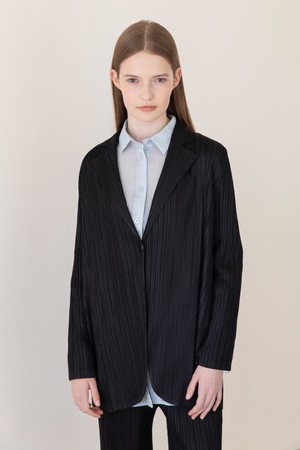 Pleats jacket  - Black