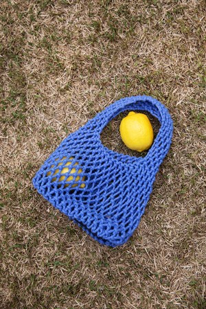 Net tote bag - Blue