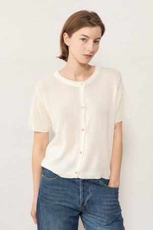 Summer heart cardigan	 - Ivory