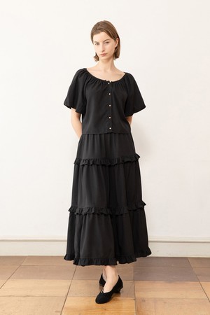 Cancan frill skirt - Black