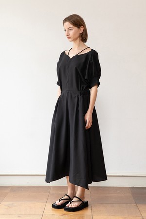 Drop shoulder dress - Black