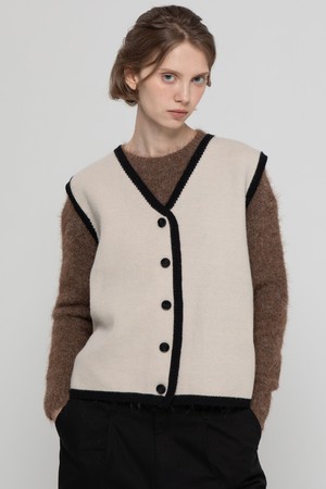 Knitwear vest - Ivory