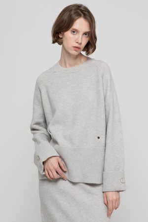 Wool roundneck knitwear - Gray