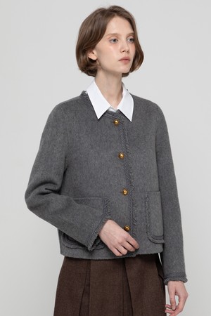 Wool tweed jacket - Gray