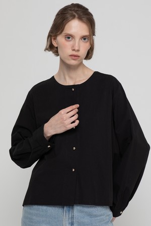 Roundneck blouse - Black