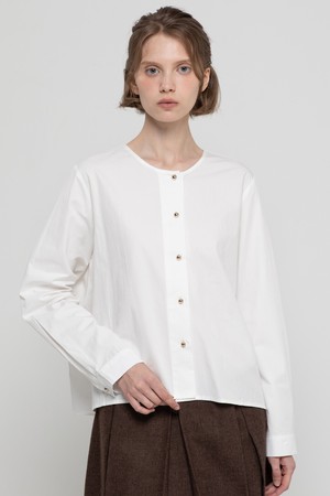 Roundneck blouse - White