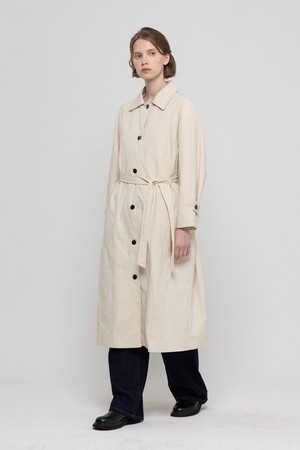 Single trench coat - Cream