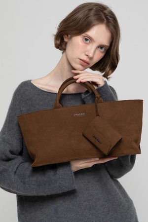 Layla suede tote bag - Brown