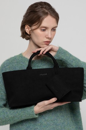 Layla suede tote bag - Black