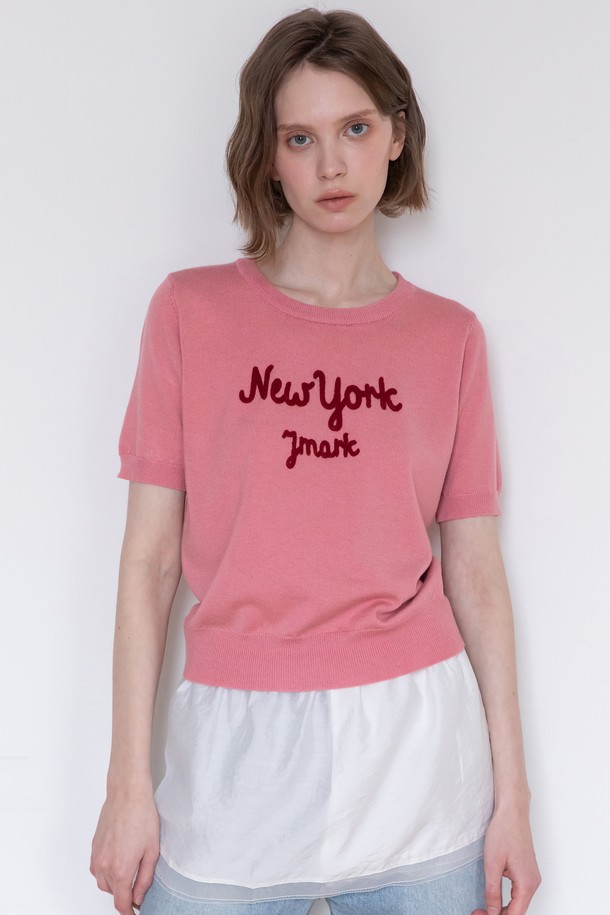 JMARK New York - 스웨터 - Lettering knitwear - Pink