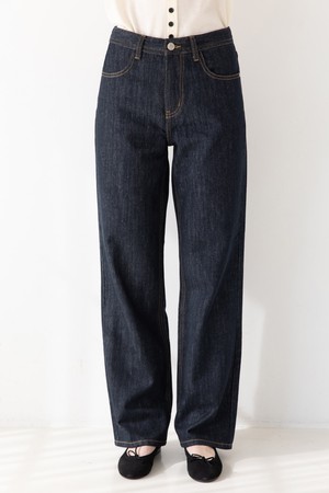 Straight indigo denim pants - Blue