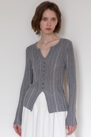 See-through knit - Gray