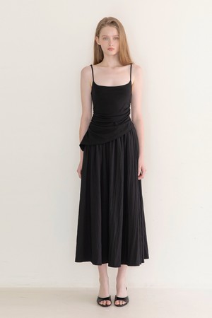 String layered dress - Black