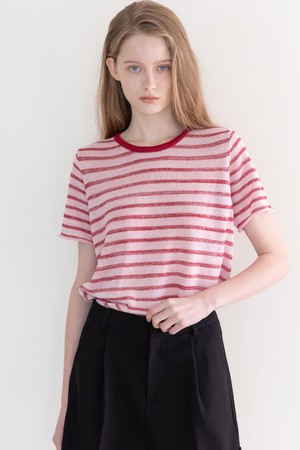 Summer stripe knit - Red