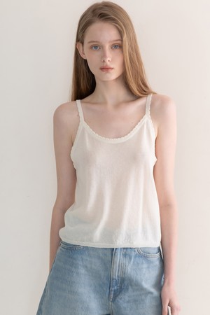 String knit top - Ivory