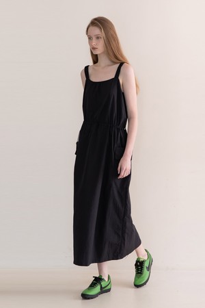 String pocket dress - Black
