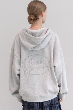 Logo hooded zip-up_2color