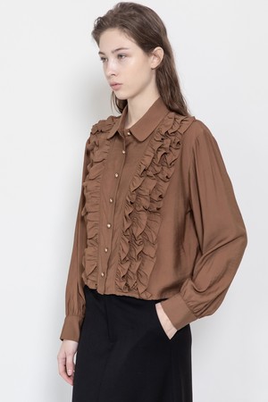 Frill crop blouse_2color