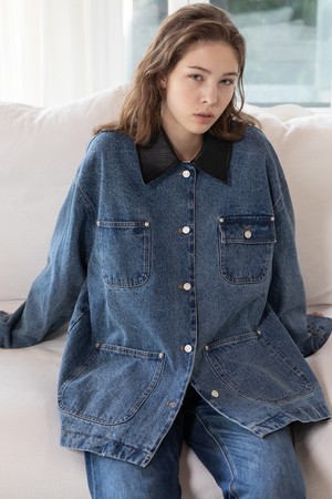 Denim work jacket_3color