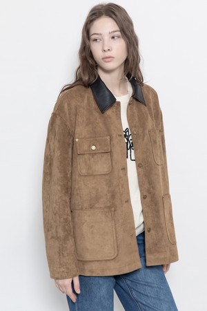 Suede work jacket_2color