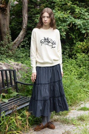 Check tiered skirt_2color