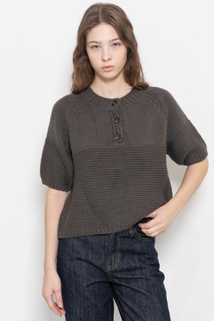Half sleeve raglan knit wear_2color