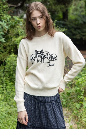 Puppy knit wear_2color