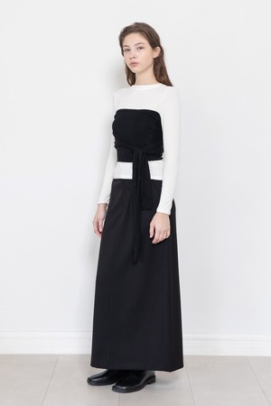Slit long skirt_2color