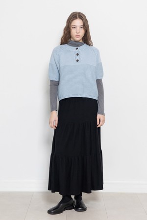 Cancan knit banded skirt_2color